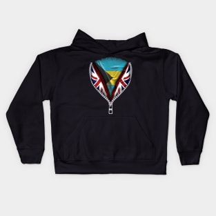 Bahamian Flag  Bahamas Flag zipped British Flag - Gift for Bahamian From Bahamas Kids Hoodie